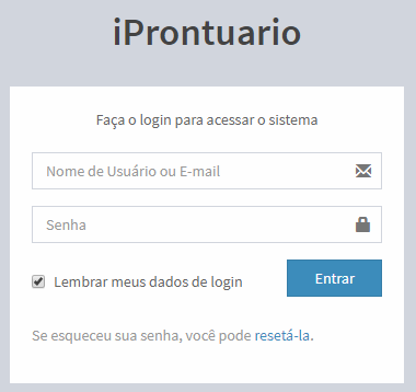 Como entrar no sistema iProntuário?